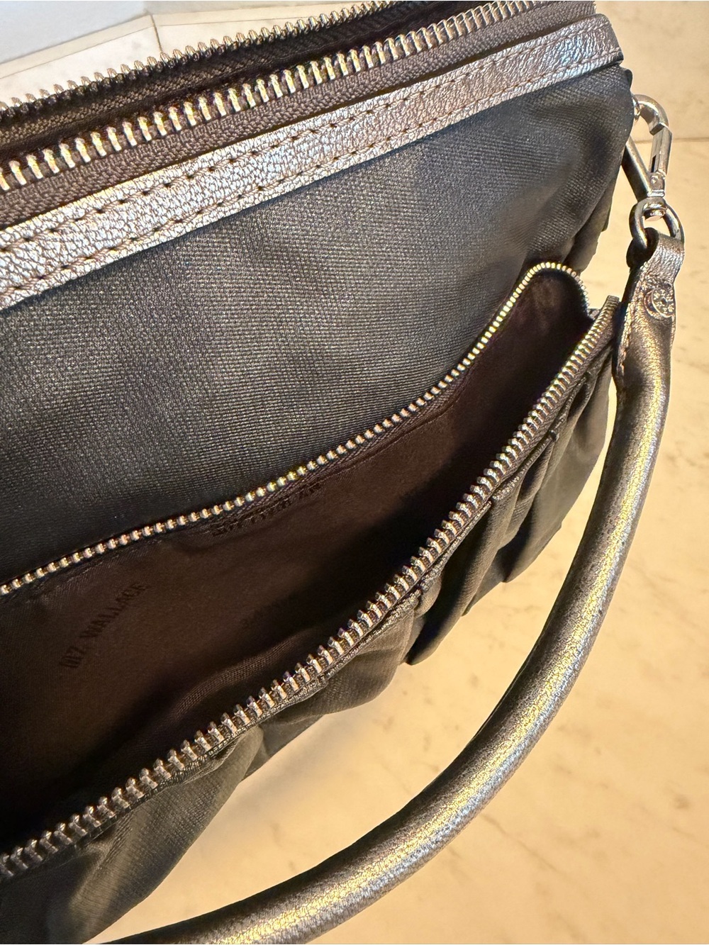 MZ Wallace Bailey Gray/Silver cross body bag - Picture 10 of 13